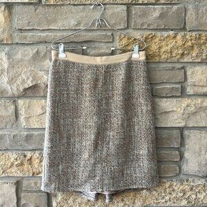 Banana Republic Tweed Style Cream Sparkle Skirt Size 10